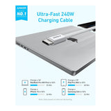 Anker 240W Type-C Male to Male Braided Cable 1m White A8060H21