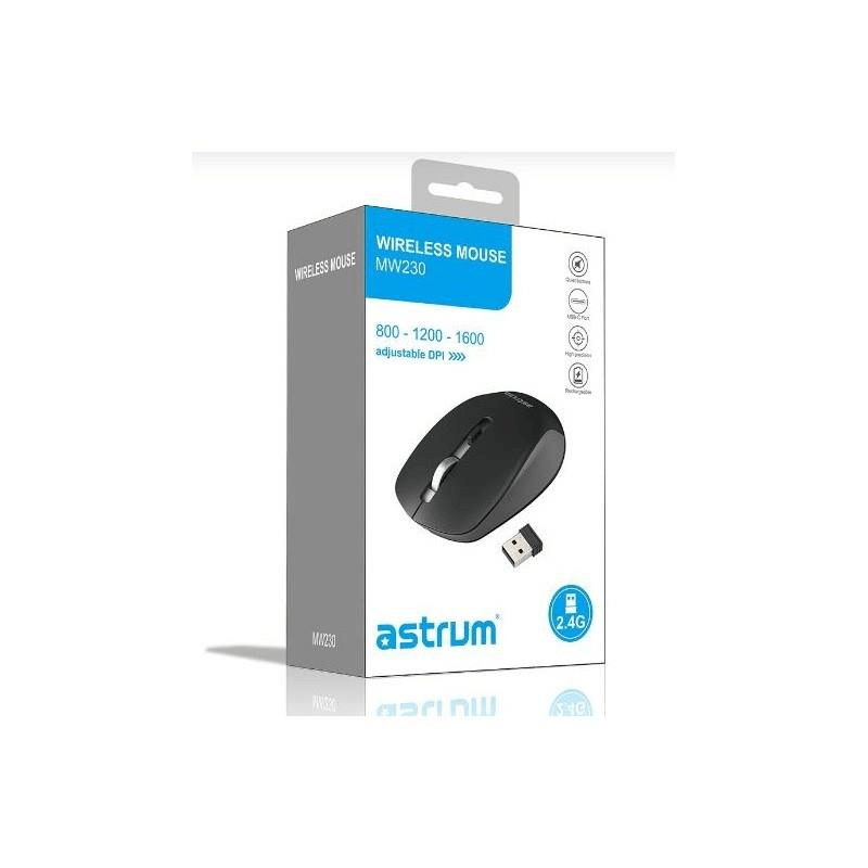 Astrum MW230 Wireless Rechargeable Mouse Black A82523-B