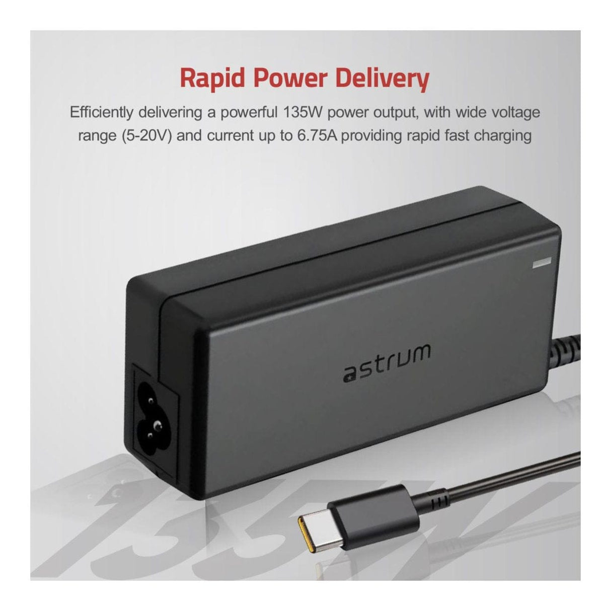 Astrum CL770 130W Universal Type-C Notebook Mobile Charger A90577-B