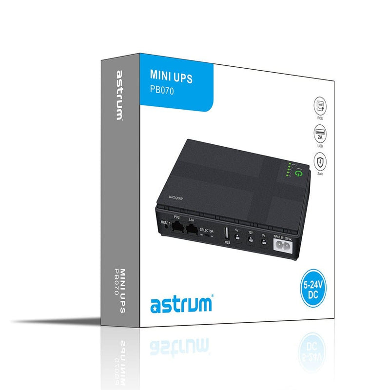 Astrum PB070 10200mAh Mini UPS Power Bank Black A91507-Q