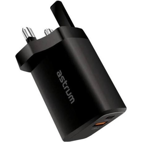 Astrum PD70 Pro 65W Dual port USB-C Wall Charger A92670UBEU