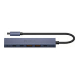 Adam Elements DE06 6-in-1 USB-C Multifunction Hub - Blue AAPADHUBDE06BL