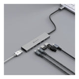 Adam Elements DE06 6-in-1 USB-C Multifunction Hub - Grey AAPADHUBDE06GY