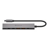 Adam Elements DE06 6-in-1 USB-C Multifunction Hub - Grey AAPADHUBDE06GY