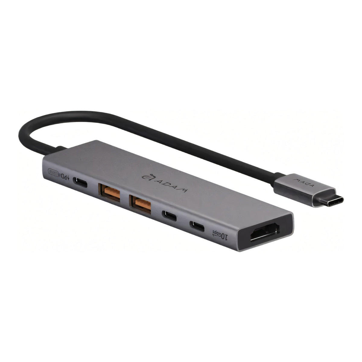 Adam Elements DE06 6-in-1 USB-C Multifunction Hub - Grey AAPADHUBDE06GY