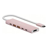 Adam Elements DE06 6-in-1 USB-C Multifunction Hub - Pink AAPADHUBDE06PK