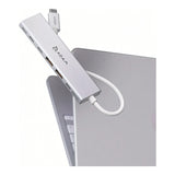 Adam Elements DE06 6-in-1 USB-C Multifunction Hub - Silver AAPADHUBDE06SL