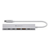 Adam Elements DE06 6-in-1 USB-C Multifunction Hub - Silver AAPADHUBDE06SL