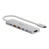 Adam Elements DE06 6-in-1 USB-C Multifunction Hub - Silver AAPADHUBDE06SL
