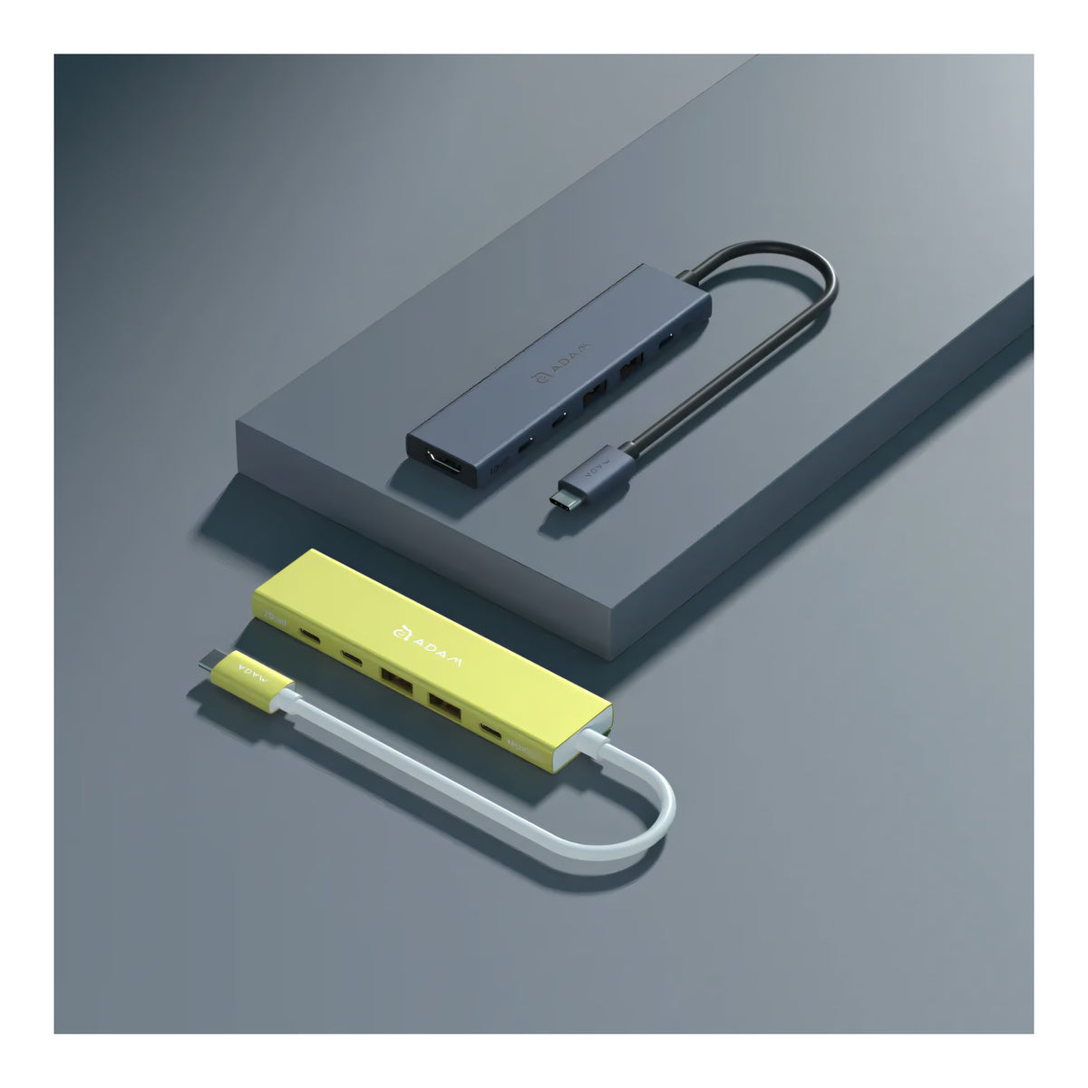 Adam Elements DE06 6-in-1 USB-C Multifunction Hub - Yellow AAPADHUBDE06YL