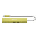 Adam Elements DE06 6-in-1 USB-C Multifunction Hub - Yellow AAPADHUBDE06YL