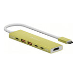 Adam Elements DE06 6-in-1 USB-C Multifunction Hub - Yellow AAPADHUBDE06YL