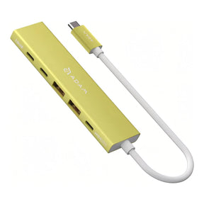 Adam Elements DE06 6-in-1 USB-C Multifunction Hub - Yellow AAPADHUBDE06YL