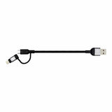 Adam Elements PeAk Duo II 2-in1 USB to Lightning Cable 20cm Grey ACBAD20DMBRPGY