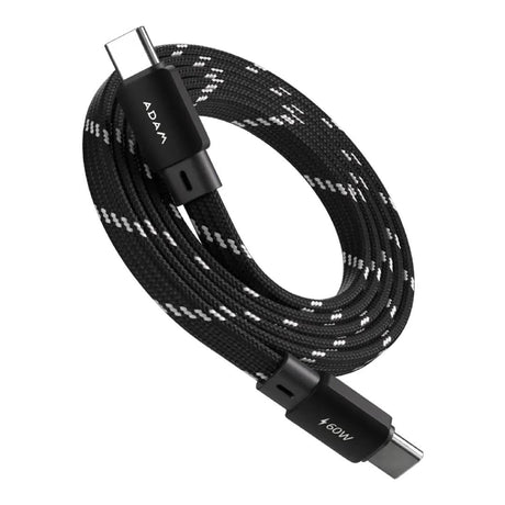 Adam Elements CASA MF100 Type-C Male to Male Flat Cable 1m Black ACBADMF100BK
