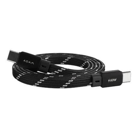 Adam Elements CASA MF200 Type-C Male to Male Flat Cable 2m Black ACBADMF200BK