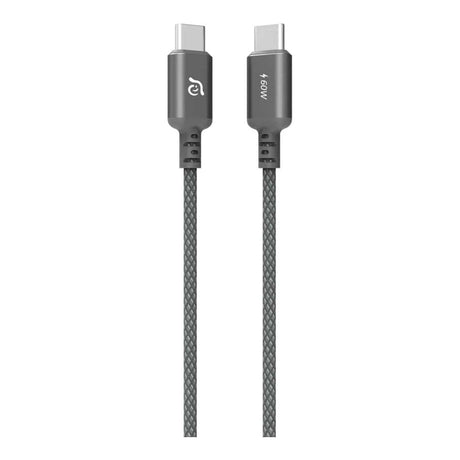 Adam Elements CASA S120 Type-C Male to Male Braided Cable 1.2m Grey ACBADS120GY