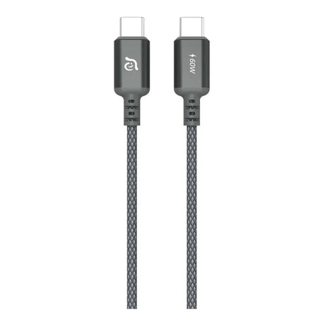 Adam Elements CASA S120 Type-C Male to Male Braided Cable 1.2m Grey ACBADS120GY