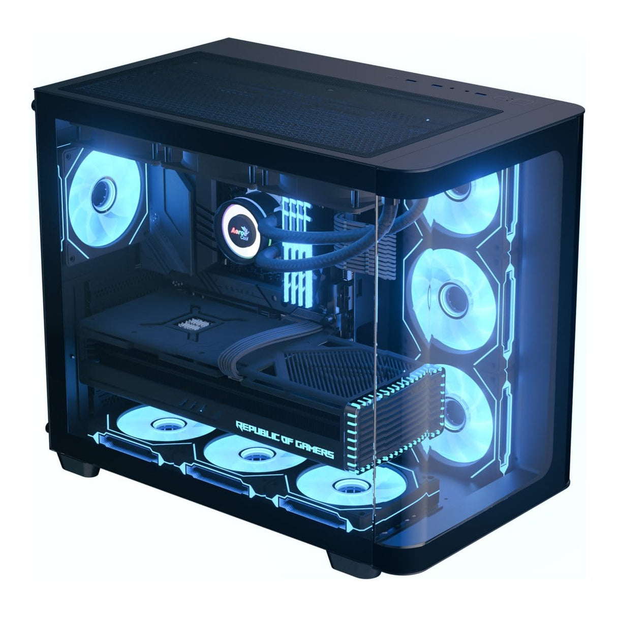 Aerocool P500C ATX Mid-Tower Compact PC Case Black ACCM-PN01043.11