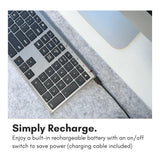 Macally Ultra Slim Bluetooth Keyboard Space Grey ACEBTKEYSG