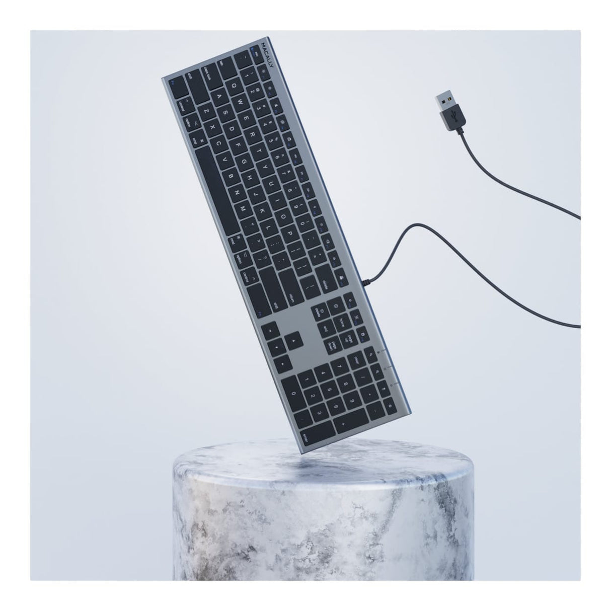 Macally ACEKEYSG Everyday Wired Keyboard Space Grey