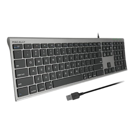Macally ACEKEYSG Everyday Wired Keyboard Space Grey