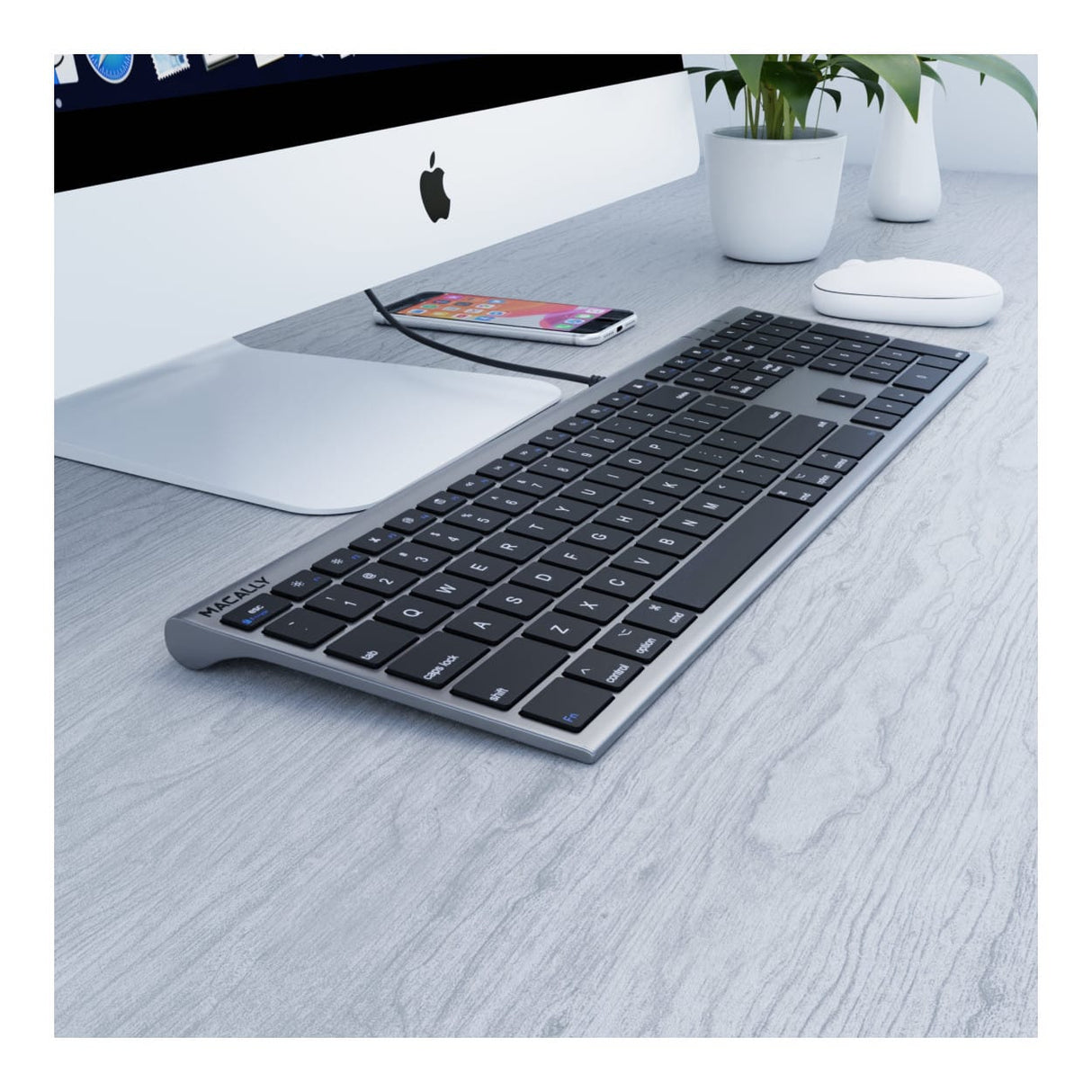 Macally ACEKEYSG Everyday Wired Keyboard Space Grey