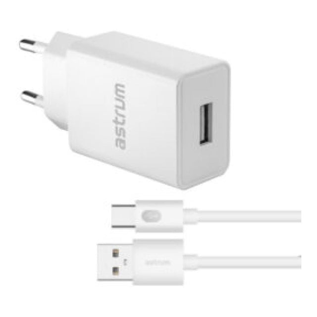 Astrum 12W WATZ12A USB-A Wall Charger White ACHW12AWE