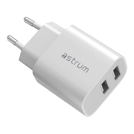 Astrum 1W WATZ12D Multi USB-A Wall Charger White ACHW12DWE