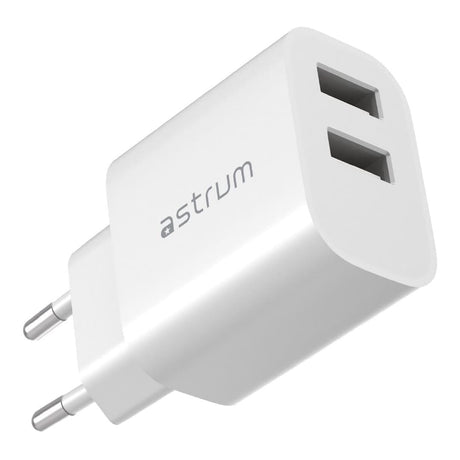 Astrum 1W WATZ12D Multi USB-A Wall Charger White ACHW12DWE