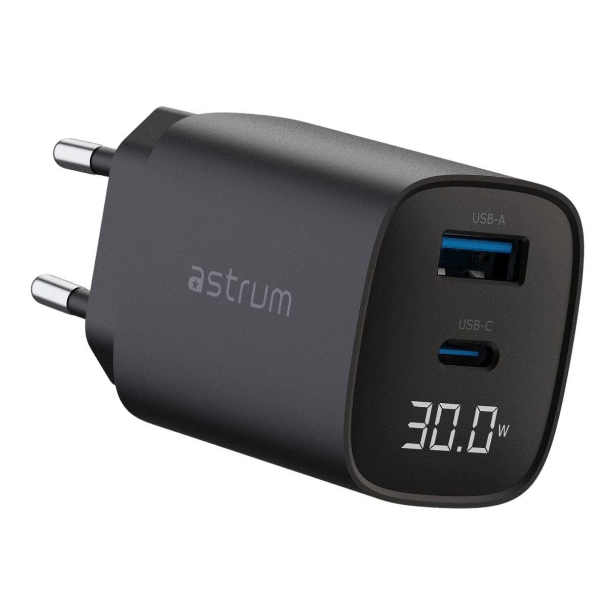 Astrum WATZ30L 30W PD USB-C Wall Charger Black ACHW30LBE