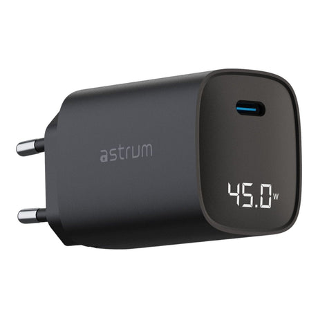 Astrum WATZ45L 45W PD USB-C Wall Charger Black ACHW45LBE