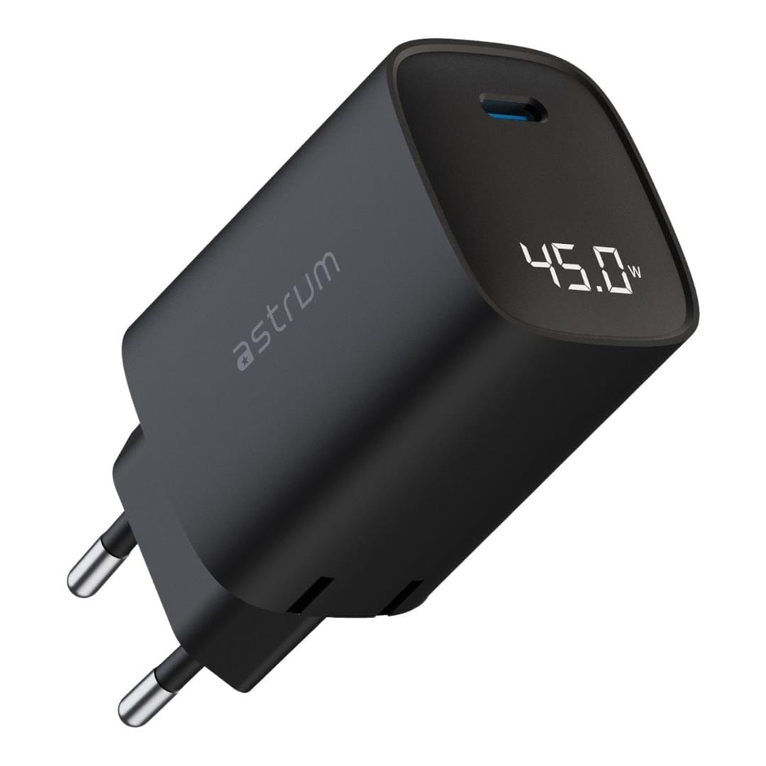 Astrum WATZ45L 45W PD USB-C Wall Charger Black ACHW45LBE