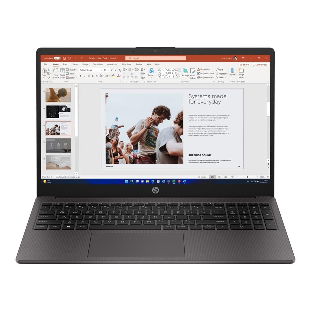 HP 250 G10 15.6-inch FHD Laptop - Intel N100 256GB SSD 8GB RAM Win