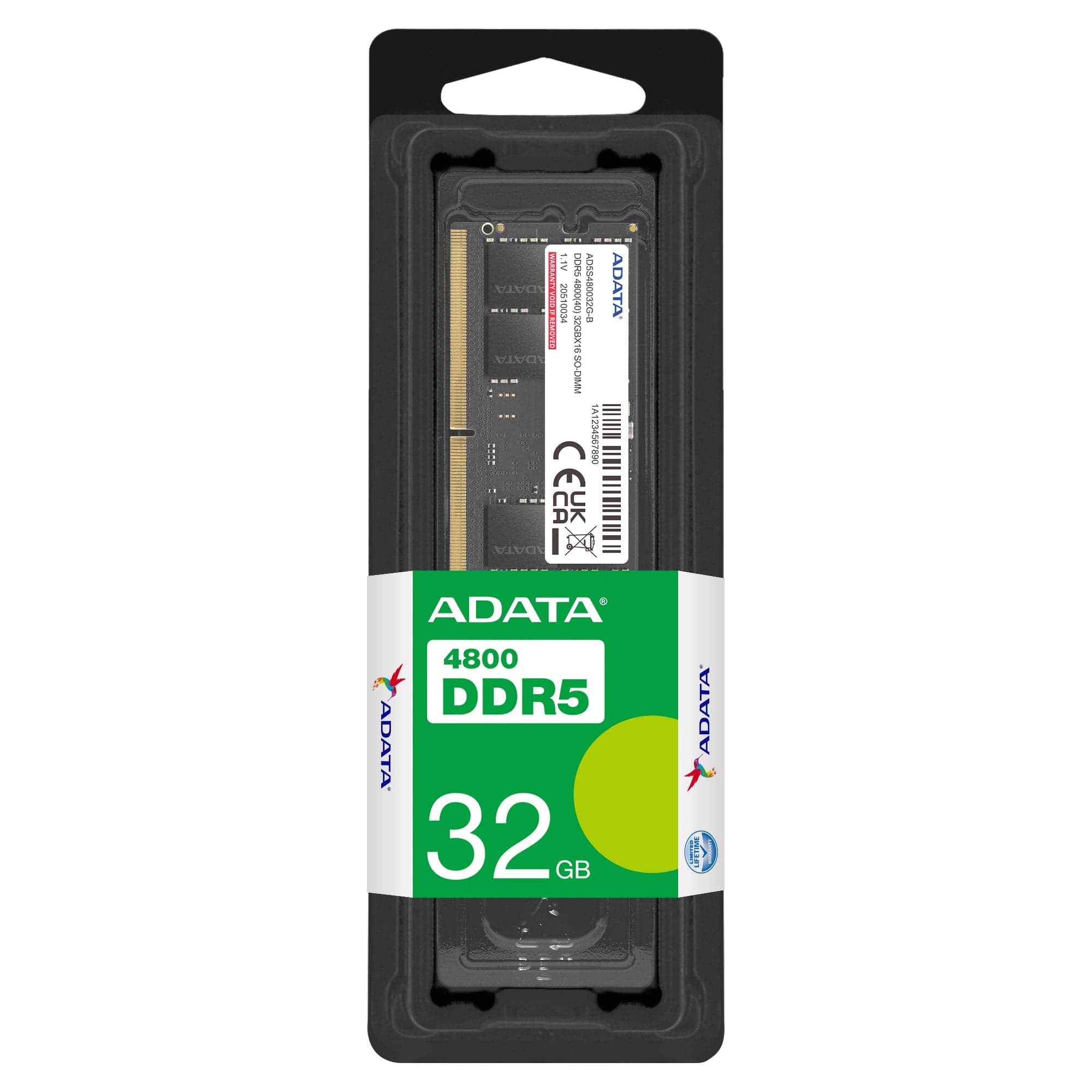 ADATA　AD5S480032G-B DDR5 4800 32GB ADATA AD5S480032G-B Memory Module 32GB DDR5 4800MHz – FirstShop