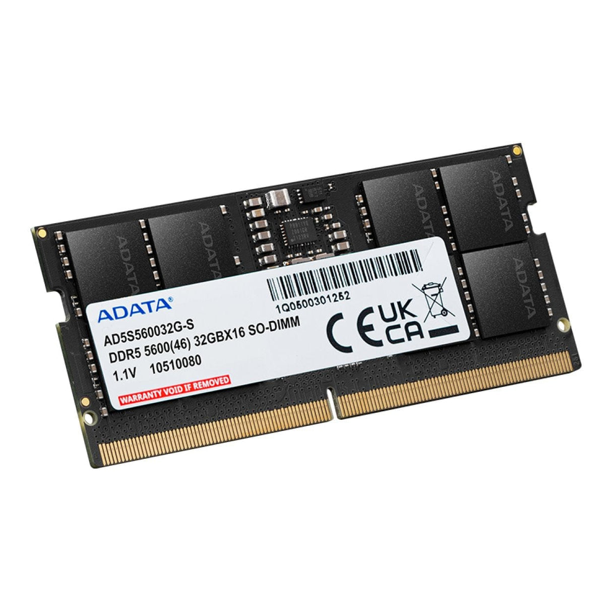 ADATA 16GB 5600MHz DDR5 ECC SO-DIMM Memory Module AD5S560016G-S