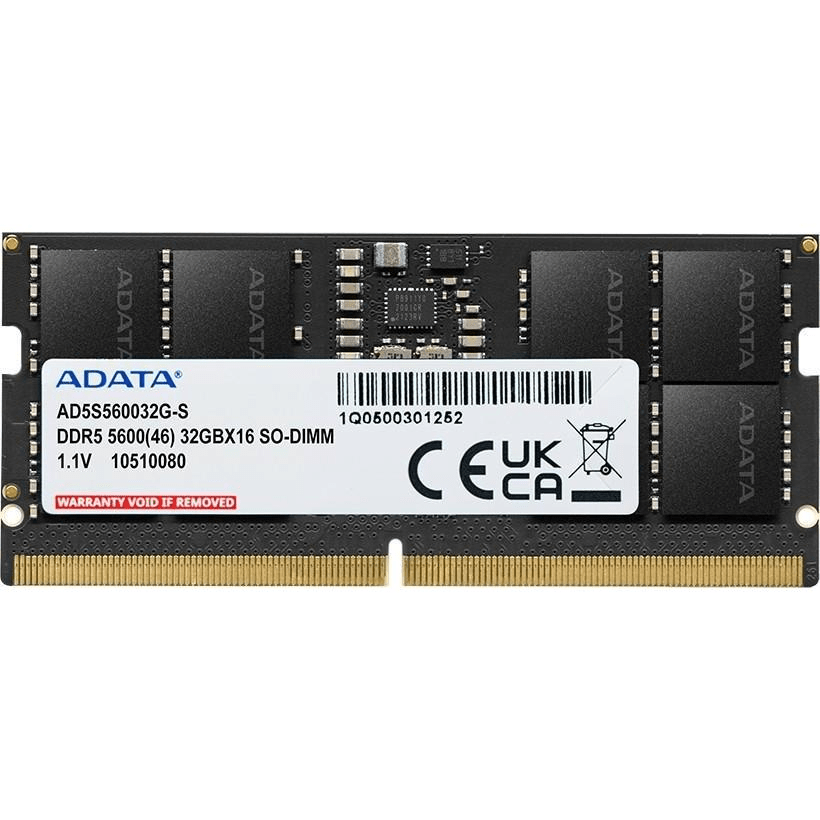 ADATA AD5S560032G-S SO-DIMM Memory Module 32GB DDR5 5600MHz ECC ADATA AD5S560032G-S SO-DIMM Memory Module 32GB DDR5 5600MHz ECC