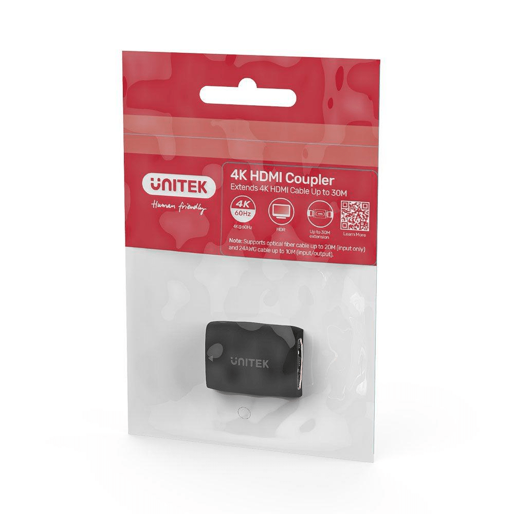 Unitek HDMI Female Coupler Adapter Black ADA-HDMI-F-F-U