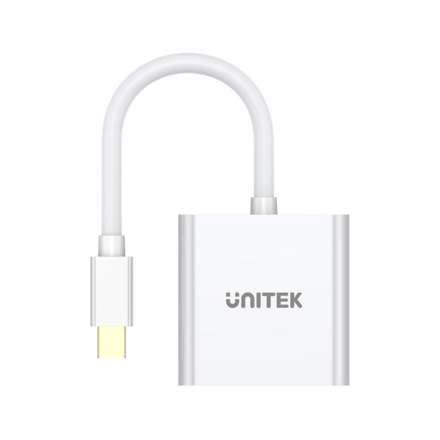 Unitek Mini Display Port To VGA Adapter Cable White ADA-MINIDIS-VGAF-W-U