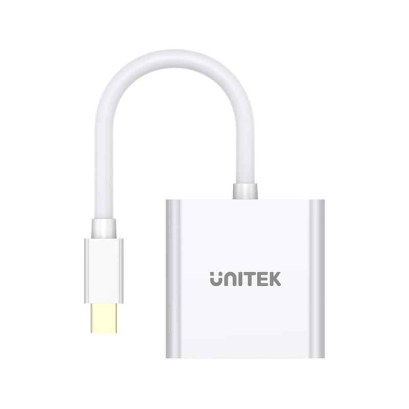 Unitek Mini Display Port To VGA Adapter Cable White ADA-MINIDIS-VGAF-W-U