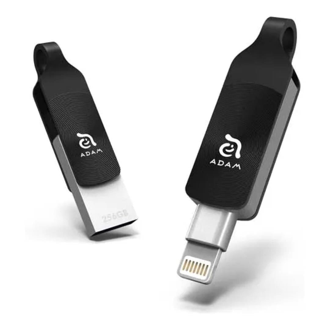 Adam Elements iKlips Duo+ 256GB Lightning to Type-A USB Flash Drive Bl ...