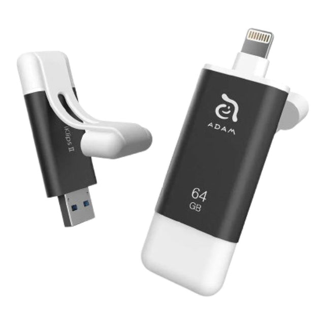 Adam Elements iKlips II 64GB Lightning Flash Drive Grey ADRAD64KL2GY-1