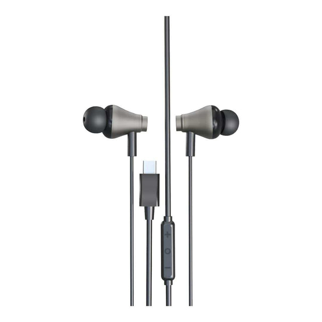 Astrum 1.2m WIREZ10C USB-C Wired Earphones Black AEBWIRE10CB