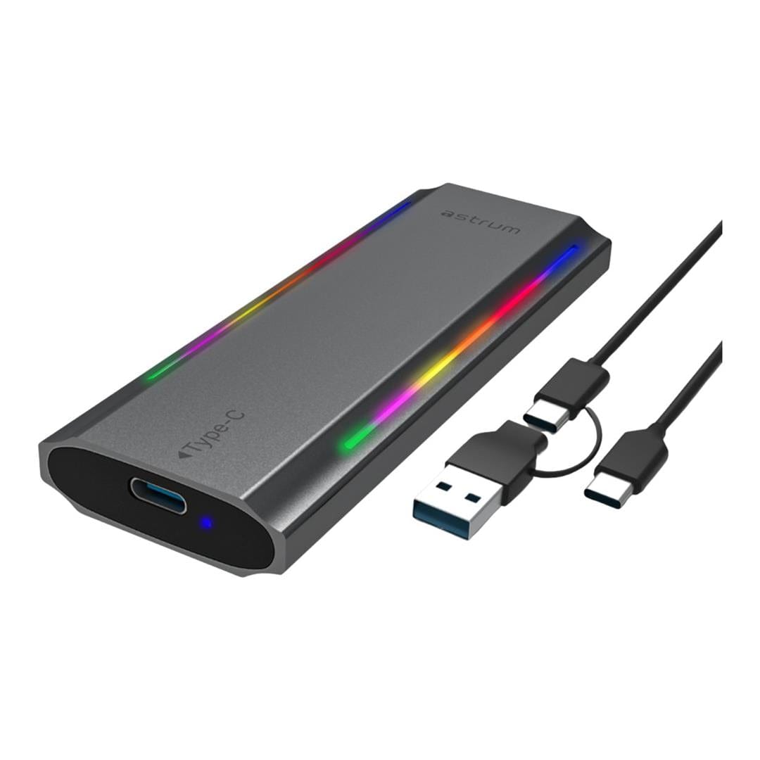 Astrum ENP4310G RGB NVMe M.2 SSD PCIe & NGFF Enclosure AENP4310GB