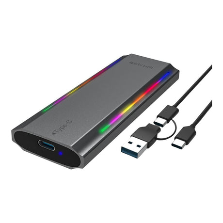 Astrum ENP4310G RGB NVMe M.2 SSD PCIe & NGFF Enclosure AENP4310GB