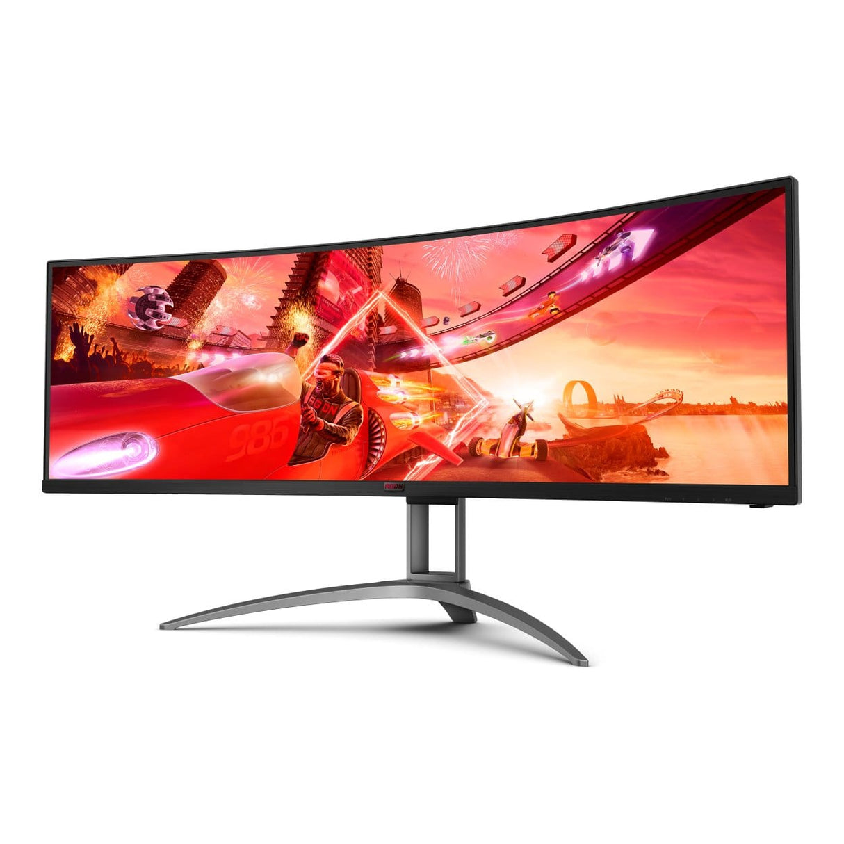 AOC AGON AG493UCX2 48.8-inch 5120 x 1440px Dual-QHD 32:9 165Hz 1ms Freesync Premium Pro WLED VA Curved Gaming Monitor