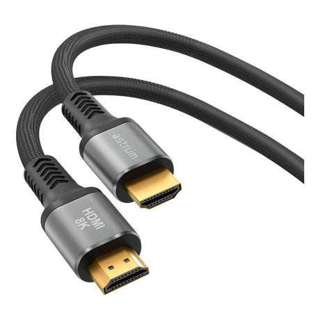 Astrum HD21B HDMI 2.1 Braided Cable 8K 60Hz 48Gbps 1.5m Black AHD21B02B