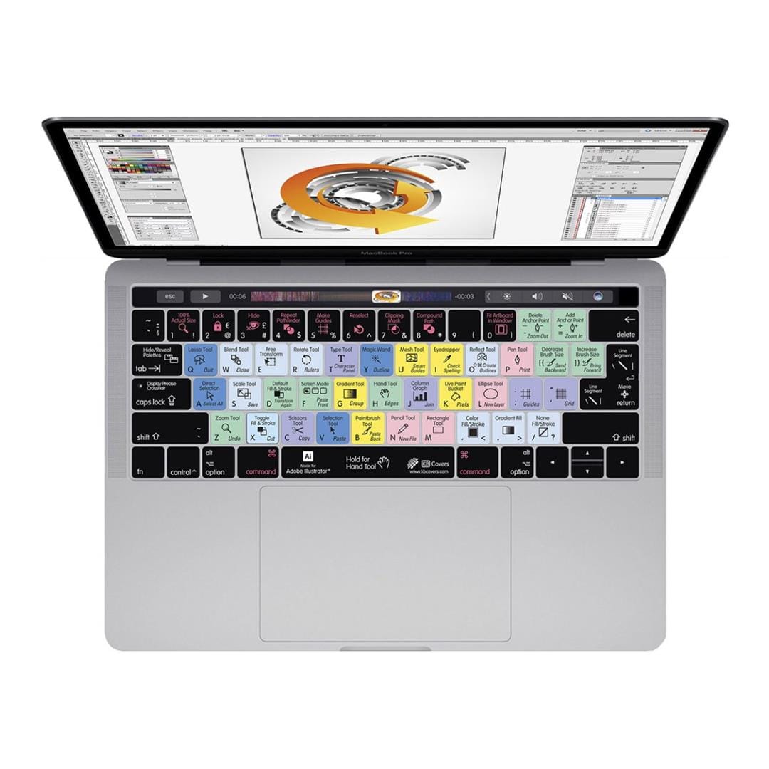 KB Covers Illustrator Keyboard Cover for MacBook, Pro and Air AI-M-CC-2