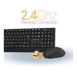 Astrum KCX100 2.4GHz 1600dpi Deskset Wireless Keyboard and Mouse Combo Black AKCX100BUS
