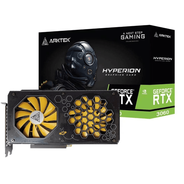 Arktek Twin Fans Geforce RTX 3060 12GB DDR6 Graphics Card AKN3060D6S12GH1
